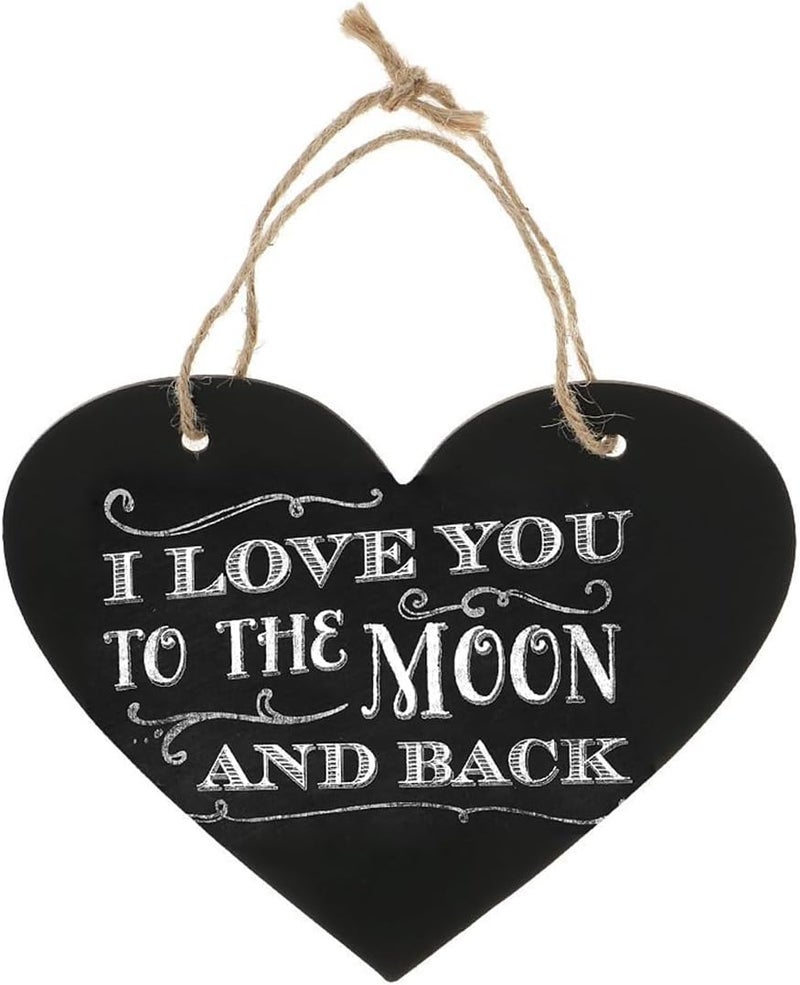 WINOMO Heart Chalkboard Sign: Wooden Blackboard for Christmas Party Wedding Hanging Decoration - Image 5